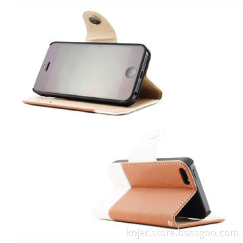 Leather Stand Cases for iPhone 5S, with Magnetic Flap on Top, OEM Orders Welcomed